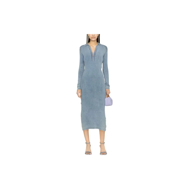 DIESEL Long-Sleeved Dresses Women's Light Blue-1