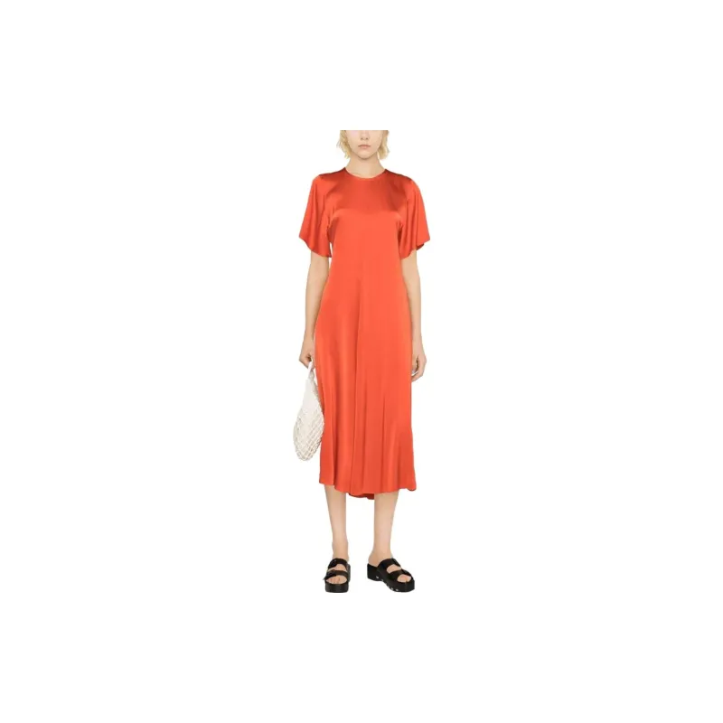 Forte Forte Short-Sleeved Dresses Women's Orange-1