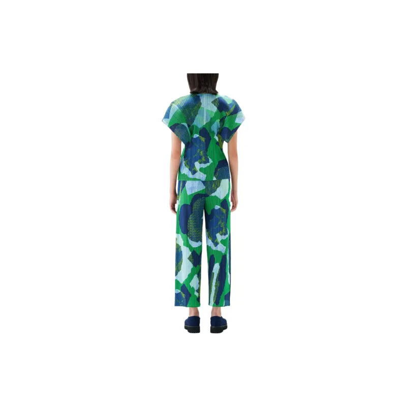 PLEATS PLEASE ISSEY MIYAKE SS24 Casual Pants Women's Green-2