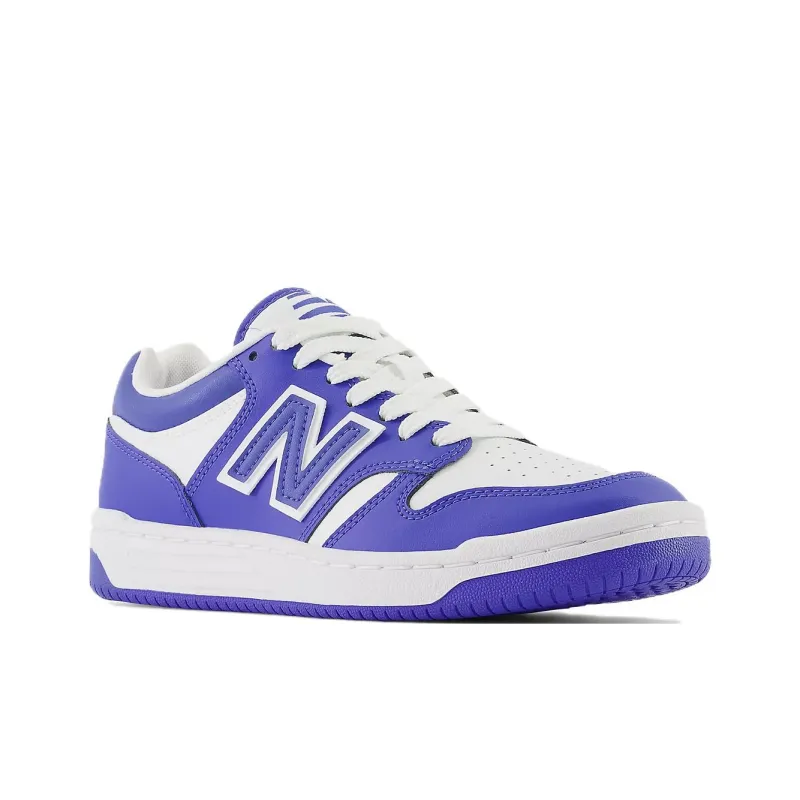 New Balance NB 480 Slip Resistant Low Top Children's Basketball Shoes Blue White Teenagers-2