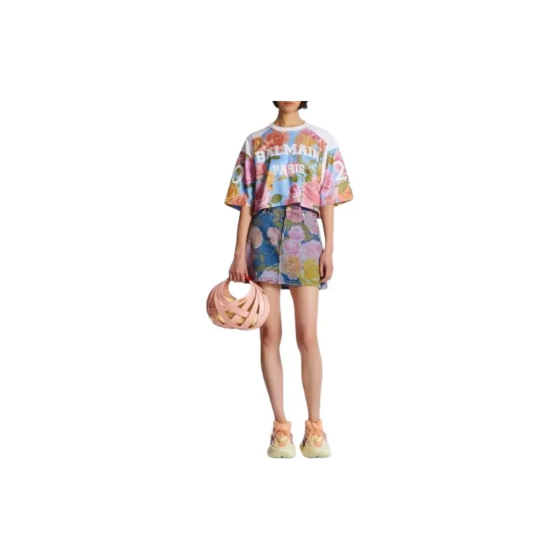 BALMAIN T-Shirts Women's Pink-1