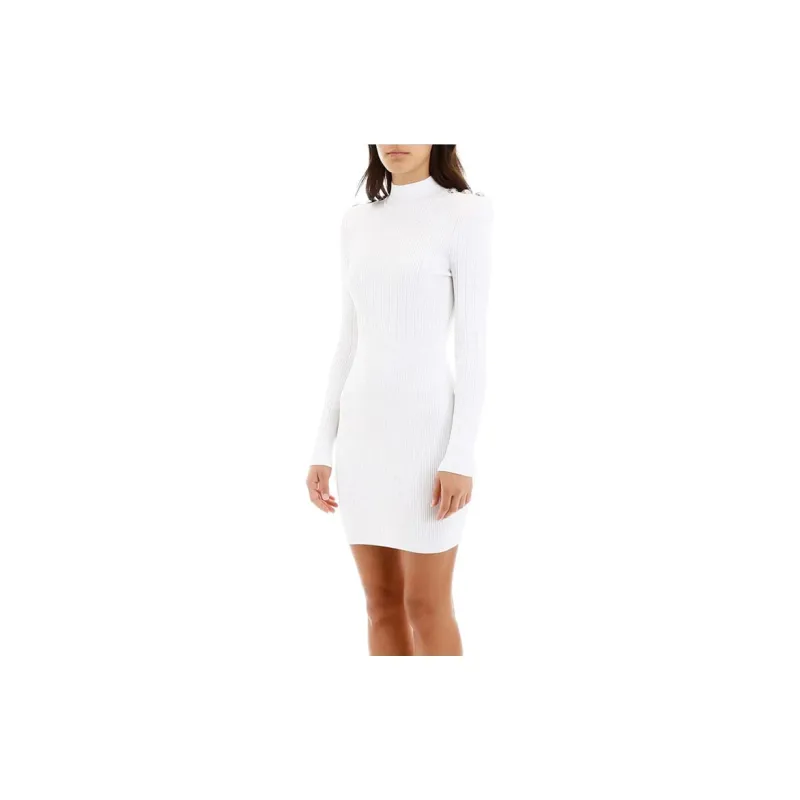 BALMAIN Long-Sleeved Dresses Women's White-2