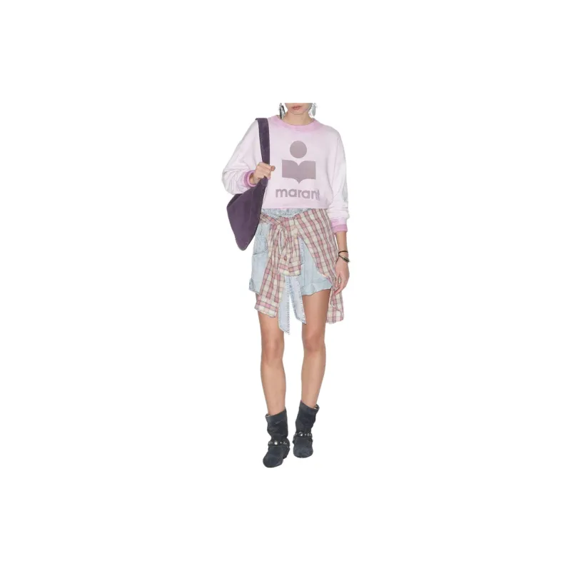 ISABEL MARANT ETOILE Moby Logo Printed Crewneck Sweatshirt-3