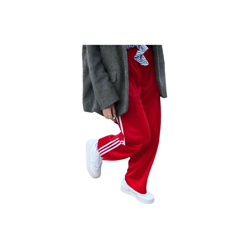 adidas originals Firebird Loose Track Tracksuit Bottoms Red-4