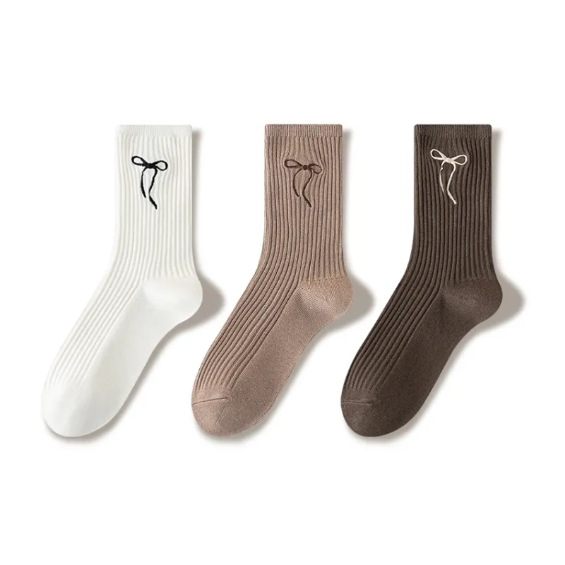 JIAZINI Mid Calf Socks Women's 3 Pack-8