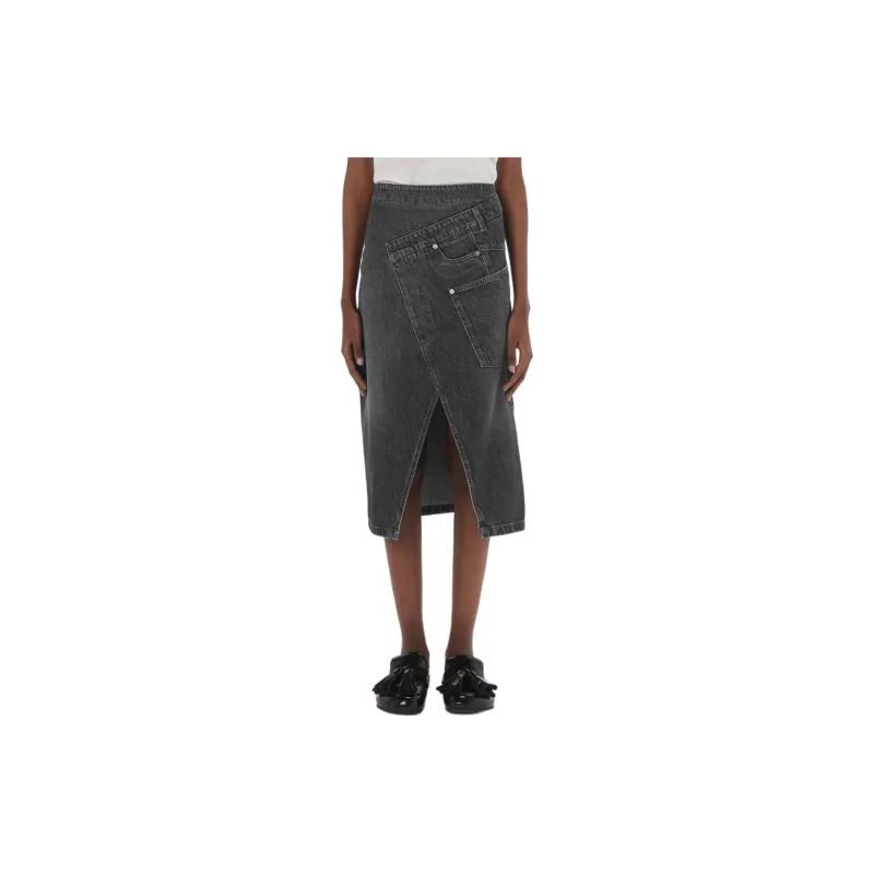 JW Anderson Twisted Denim Midi Skirt-2