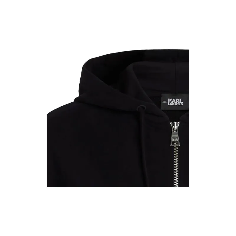 KARL LAGERFELD / Karl Lagerfeld Jeans Logo Patch Zipped Hoodie-6