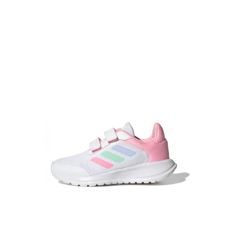 Adidas TENSAUR Slip Resistant Cushioning Wear Resistant Lightweight Low Top Kids' Running Shoes White Pink Kids'-0