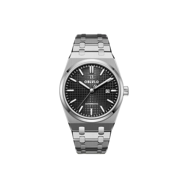 OBLVLO Mechanical Movement Watch Men's Watches White Dial-8