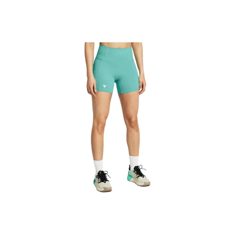 Under Armour ProjectRock Let's Go Bench To Beach Sports Shorts Women's Green Wave-3