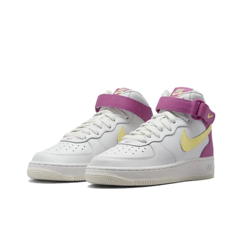 Nike Air Force 1 Mid LE GS Citron Fuchsia-2