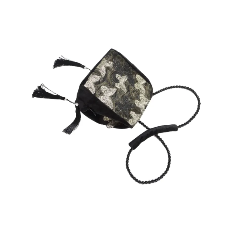 NOMK Nylon Shoulder Bag, Crossbody Bag Regular Women's Black-3