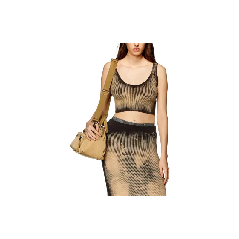 DIESEL M Deidra Logo Plaque Ribbed Top-3