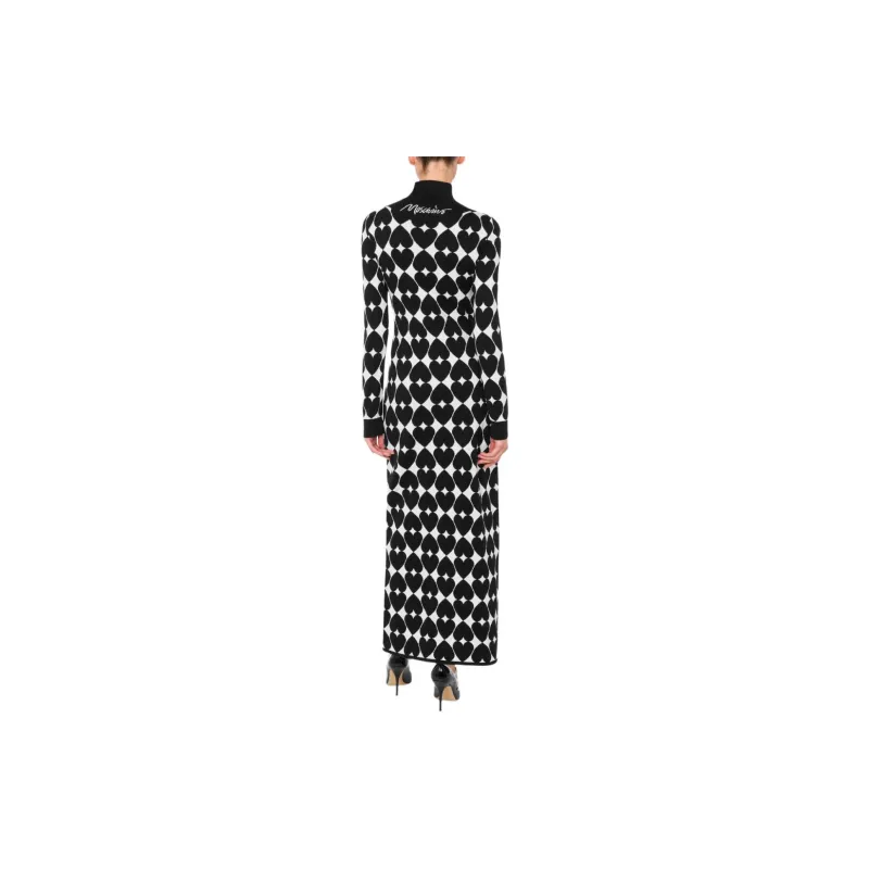MOSCHINO Heart motif Intarsia knit Dress-2