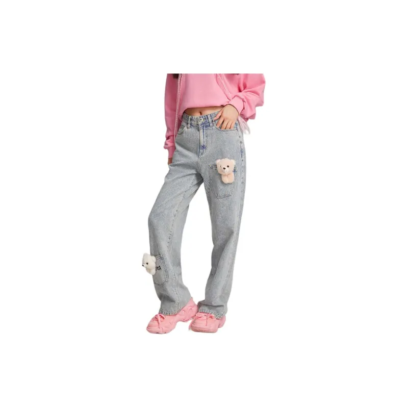 LALABOBO Jeans Women's Light Denim Blue-1