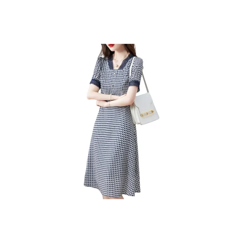 XWI Short Sleeved Dress Women's Navy Blue-3