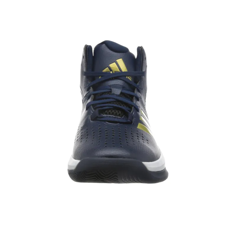 Adidas Anti Slip Wear Resistant Mid Top Basketball Shoes Men's Blue-3