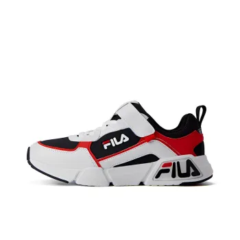 FILA KIDS Slip Resistant Low Top Running Shoes Black White Unisex