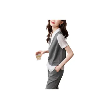 Mo Han Yi Mei Sweatshirt Set Women's Gray