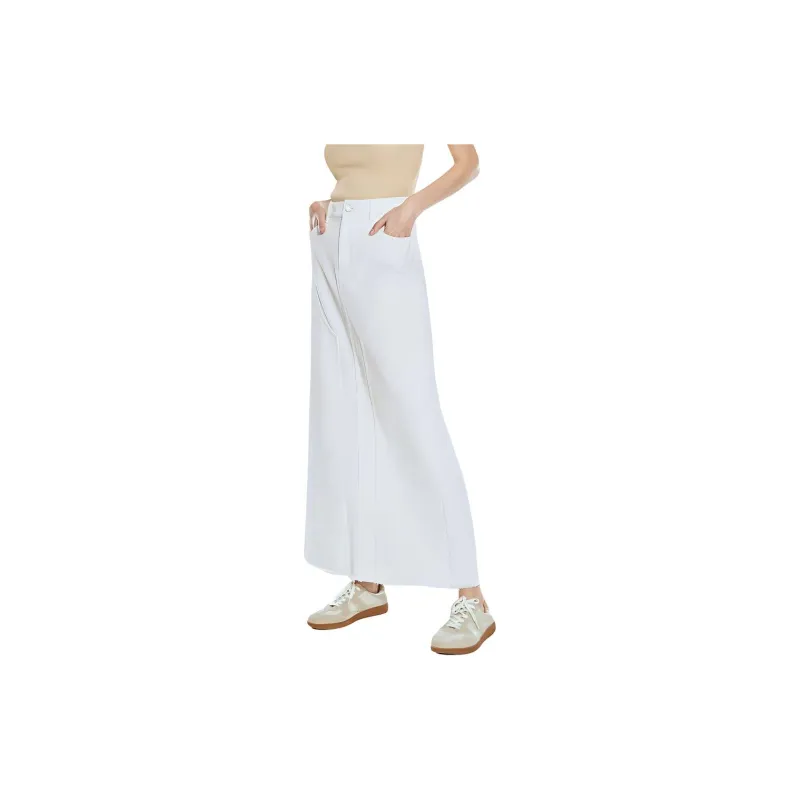 COVERINS Casual Long Skirt Women's White-4