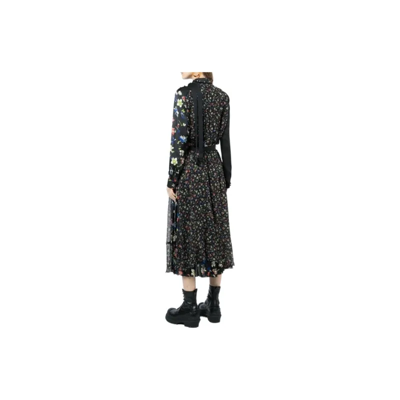 Sacai Long-Sleeved Dresses Women's Black-3