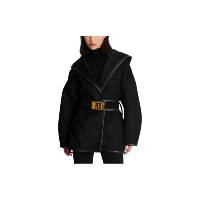 BALMAIN Coats Women's Black-5