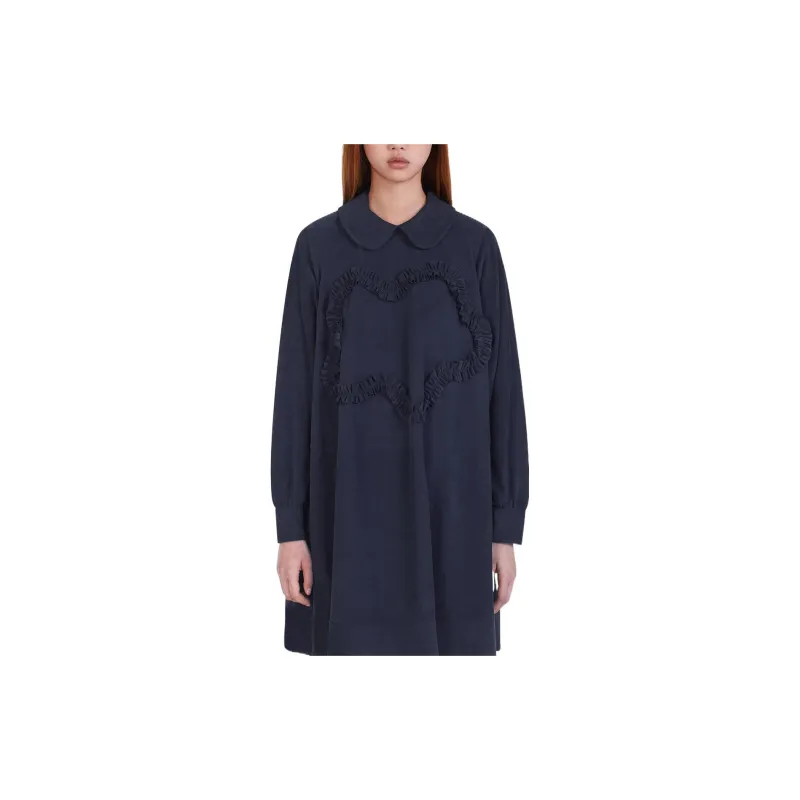 KENZO Long-Sleeved Dresses Women's Dark Blue-3
