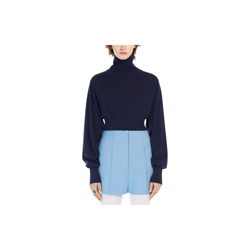 SportMax Ululato Roll Neck Cropped Jumper-2