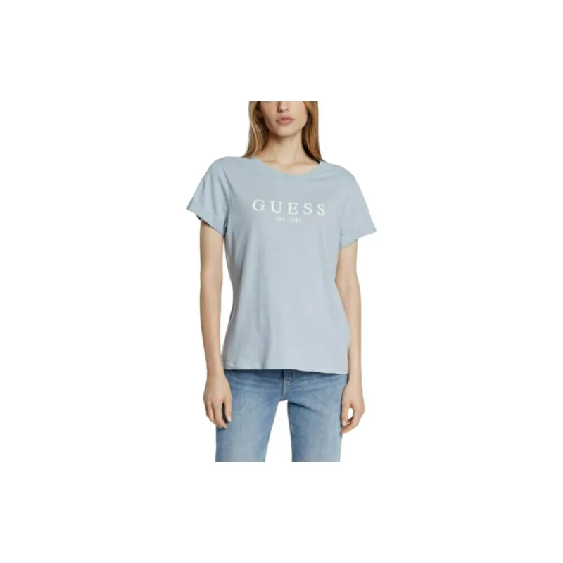GUESS T Shirt Women's Light Blue-1