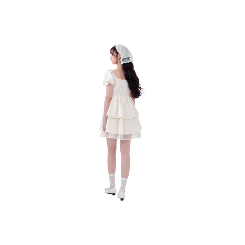 KENLY Boat Neck Dress Women's Apricot-5