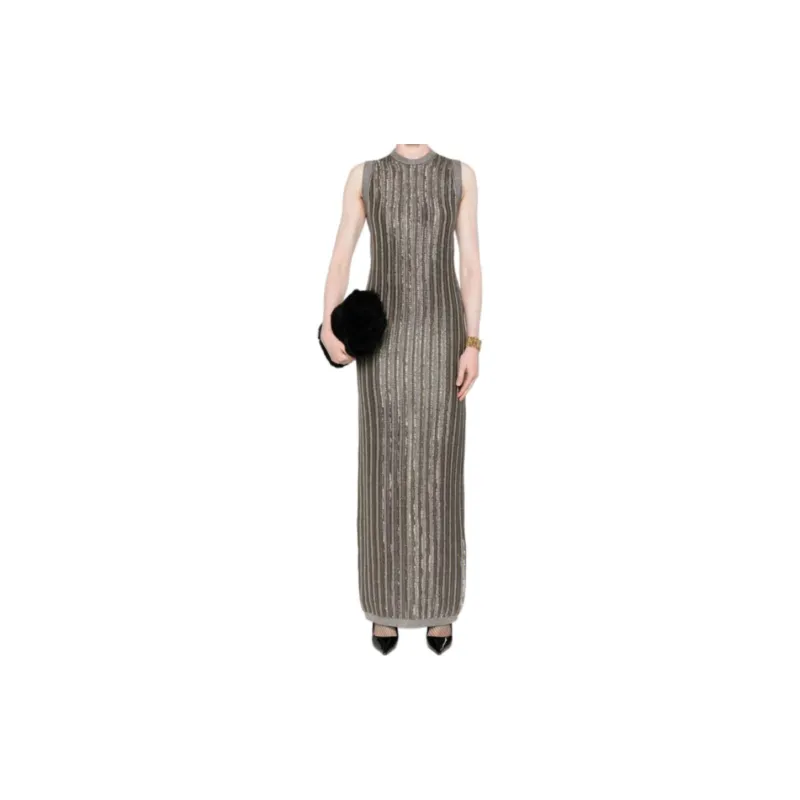 TOM FORD Slinky Ribbed Maxi Dress-1