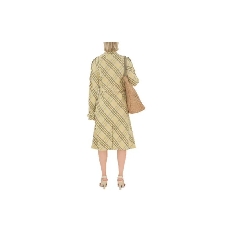 Burberry Trench Coat Women's Yellow-4