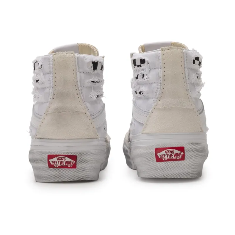 Vans SK8 HI Anti Slip Wear Resistant High Top Canvas Shoes Unisex Ecru-4