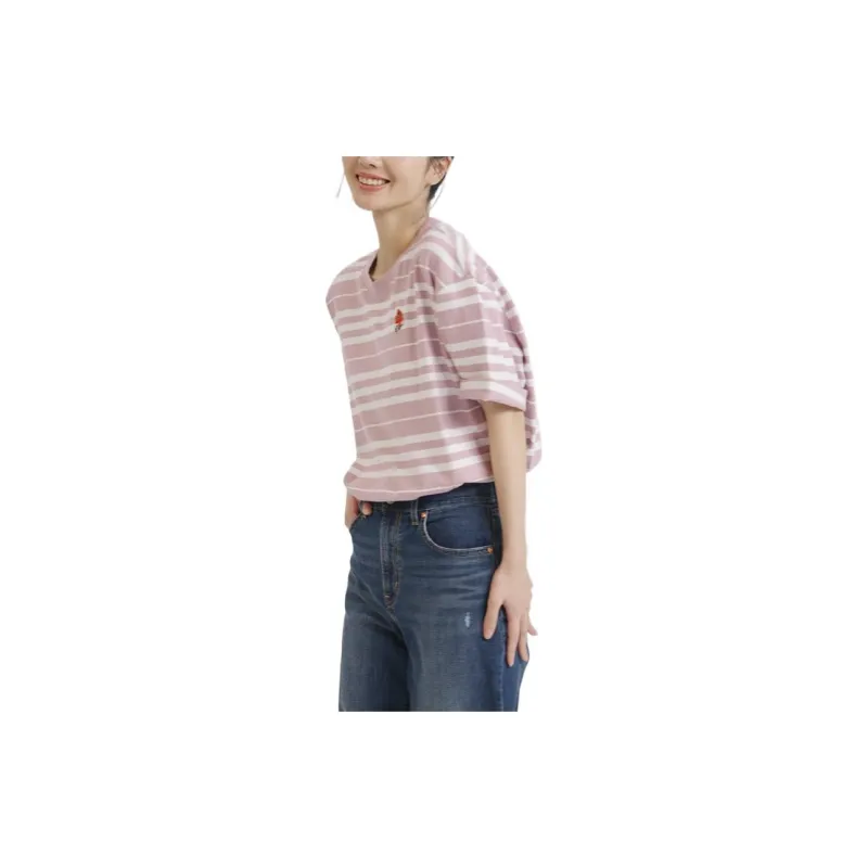 Levi's Drop Shoulder Sleeve T Shirt Women's Pink-4