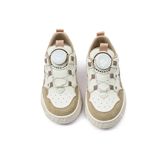 Kappa Anti Slip Wear Resistant Low Top Skateboard Shoes Beige Brown Kids'-3