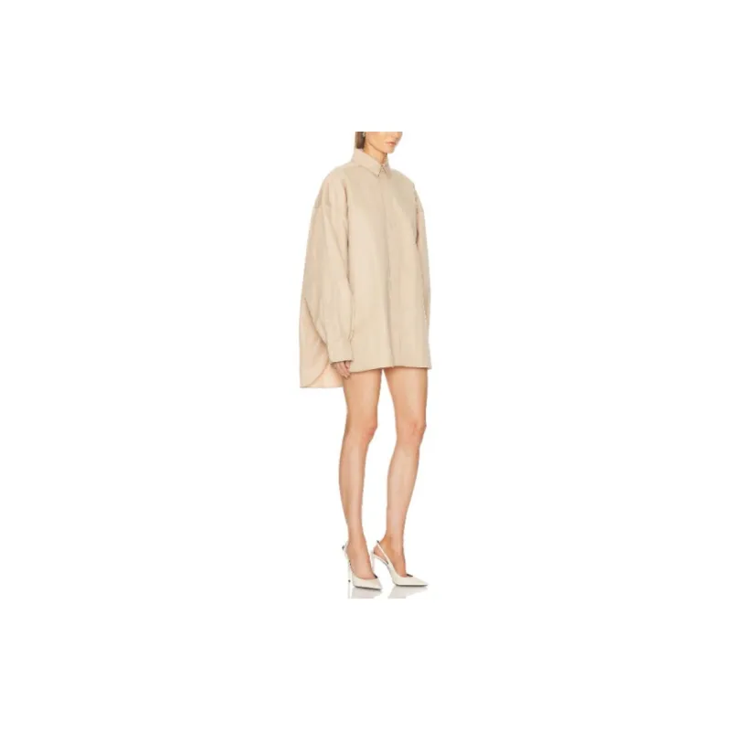 WARDROBE.NYC Drill Shirt Gabardine Minidress-2