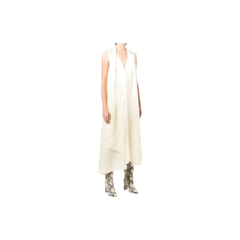 FENDI Sleeveless Dresses Women's White-3
