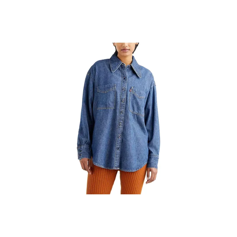 Levis Shirts Women's Blue-4