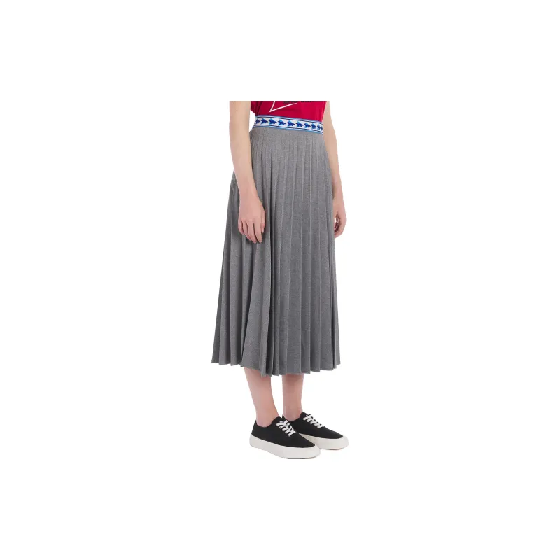 Maison Kitsune x And Wander Casual Long Skirt Women's Gray-4