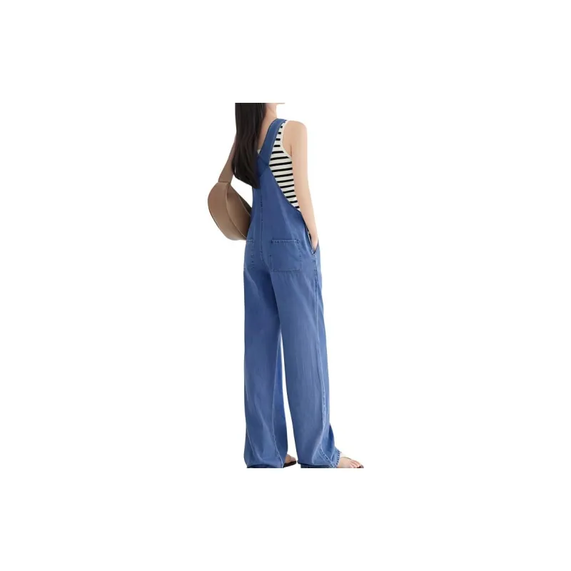 DIALOGUE Overalls Women's Denim Blue-3