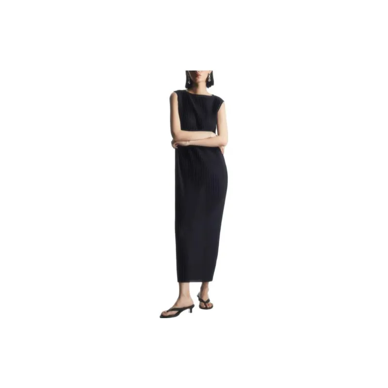 COS Sleeveless Dresses Women's Deep Navy Blue-1