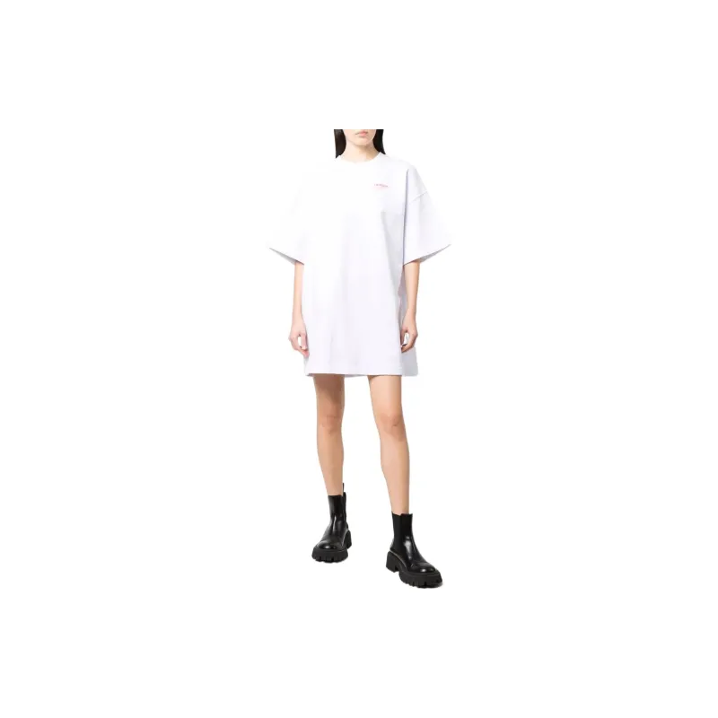 OFF WHITE SS22 Short Sleeved Dresses Women's White-3