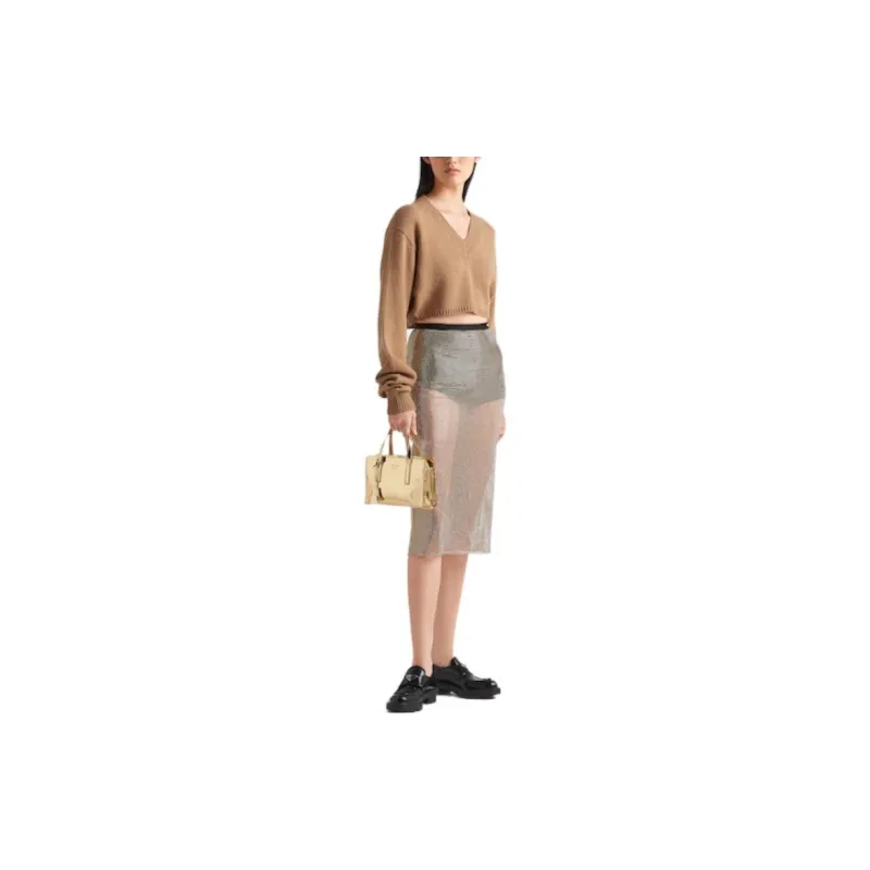 PRADA FW22 Sweater Women's Camel Brown-2