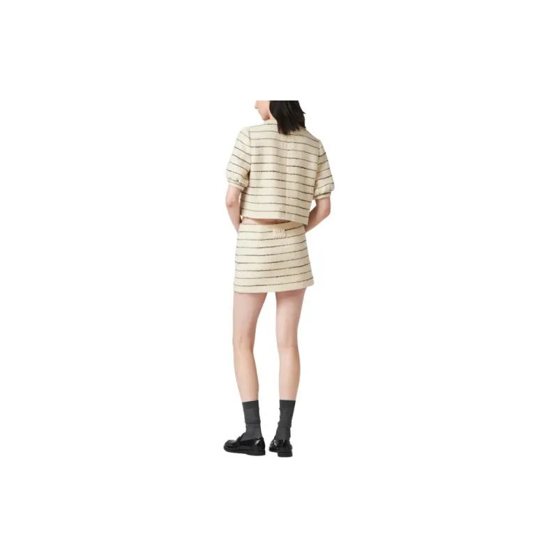 MIU MIU Striped Knit Mini Skirt-2