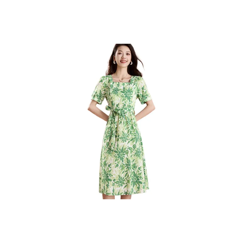 Mylan SS24 Short Sleeved Dresses Women's Green-1