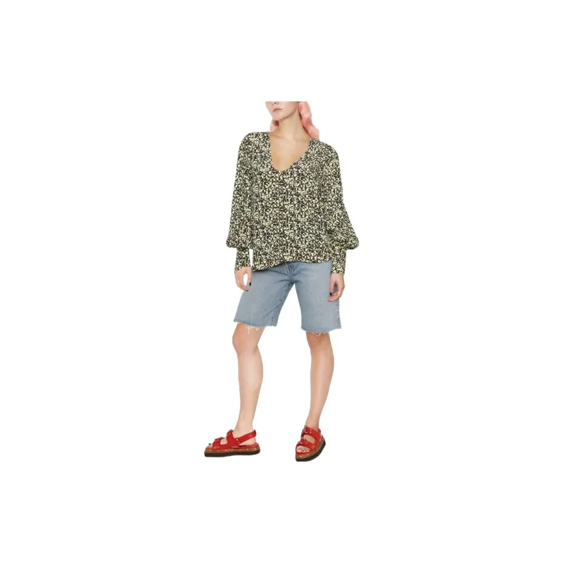 GANNI Abstract print Blouse-1