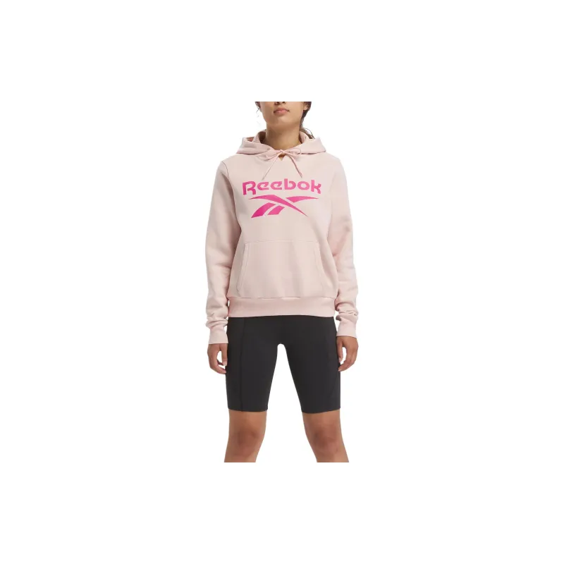 Reebok Identity Big Logo Fleece Hoodie Sweatshirt Women's Light Pink-1