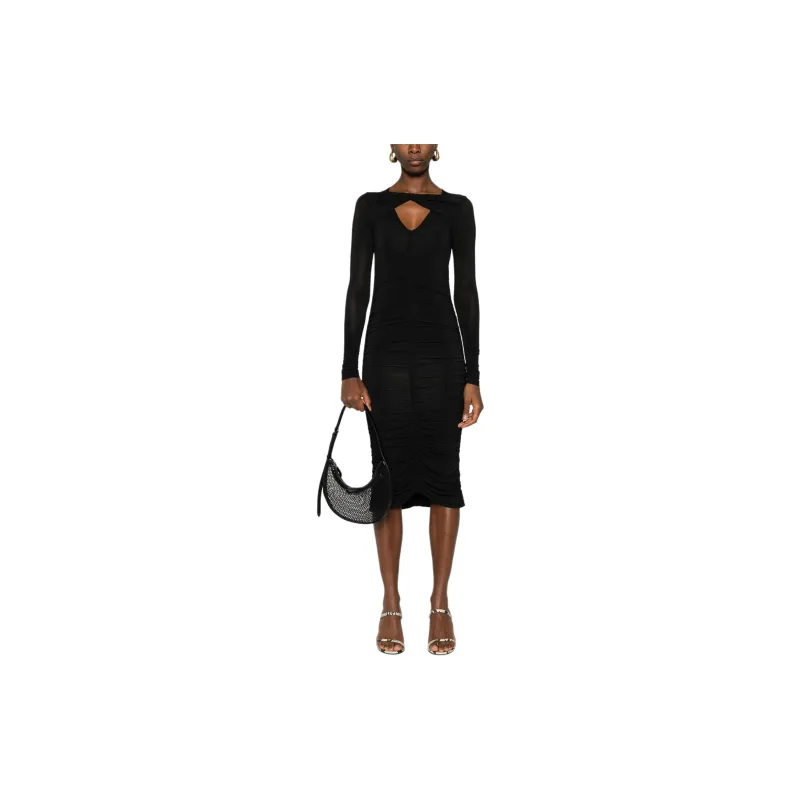 ISABEL MARANT Long Sleeved Ruched Dress-1