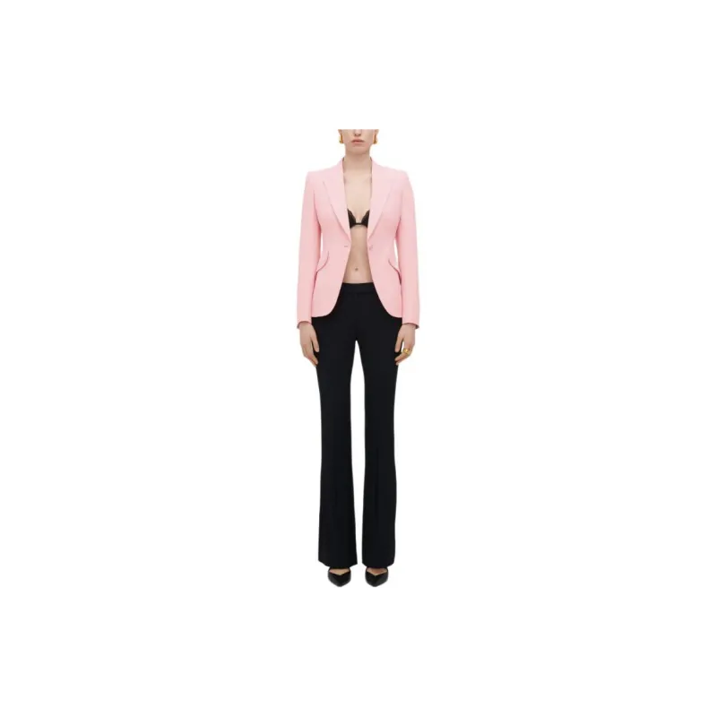 Alexander McQueen Peak Shoulder Pad Single Breasted Blazer-1