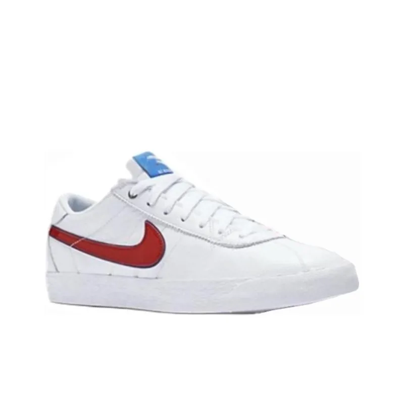 Nike Bruin Anti-Slip Wear-Resistant Low-Top Skateboard Shoes Unisex White-1
